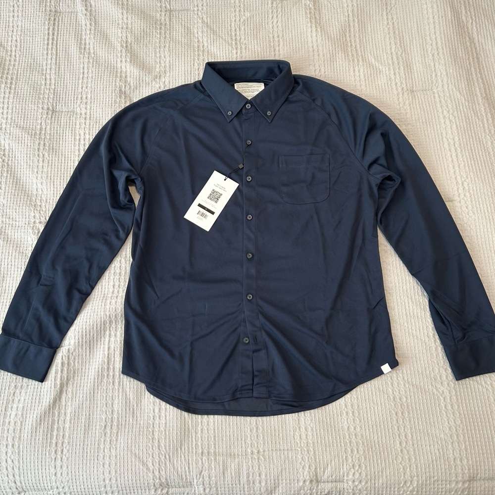 Ministry Of Supply - Men’s Apollo Raglan Sport Shirt - Navy Blue